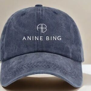 Anine Bing Charcoal Logo Hat